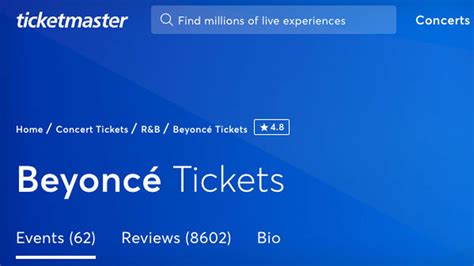 beyonce ticketmaster selling tickets